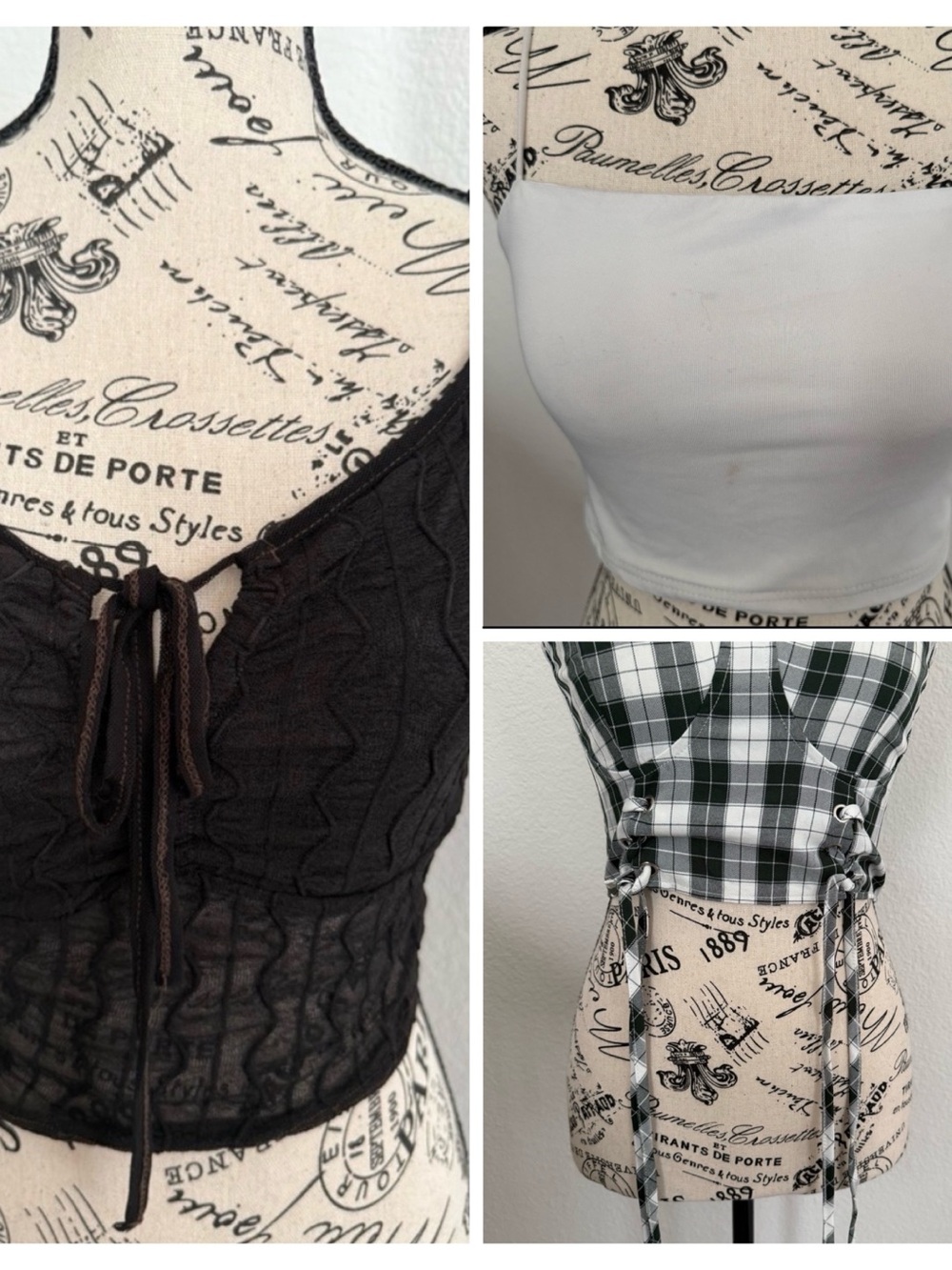 3 Piece Bundle Crop Tops Size Small